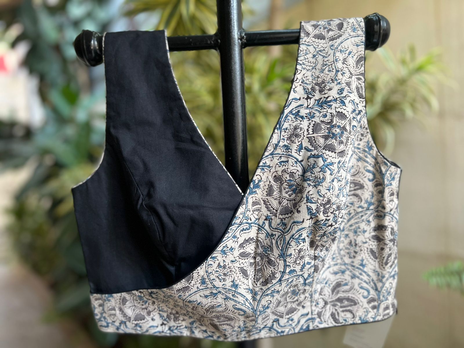 Sleeveless Kalamkari Blouse